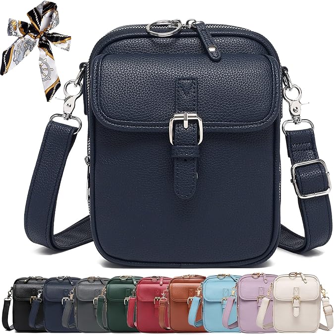 GDSAFS Crossbody Leather Bags for Women, Anti-Theft