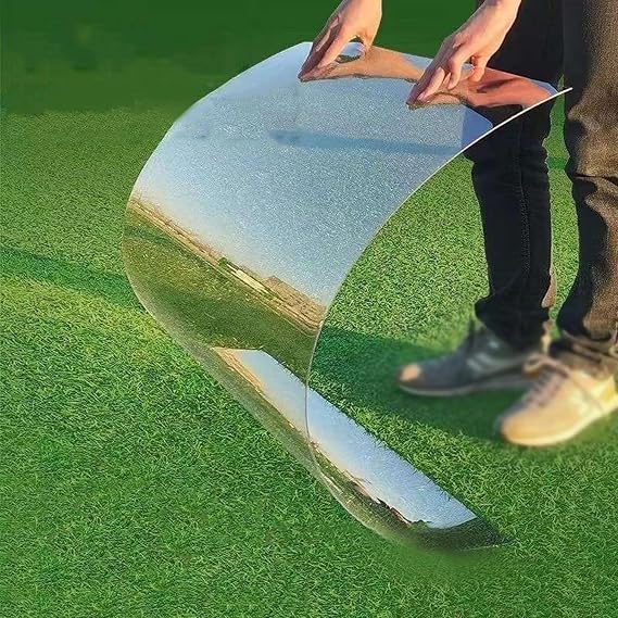 Polycarbonate Roofing Sheet Clear Polycarbonate Sheets Poly Plastic Roof Panel,Anti-UV Rainproof,Transparent Acrylic Sheet,Greenhouse Canopy Carport Cold Frame Replacement Shed Panel,Easy to Bend & C