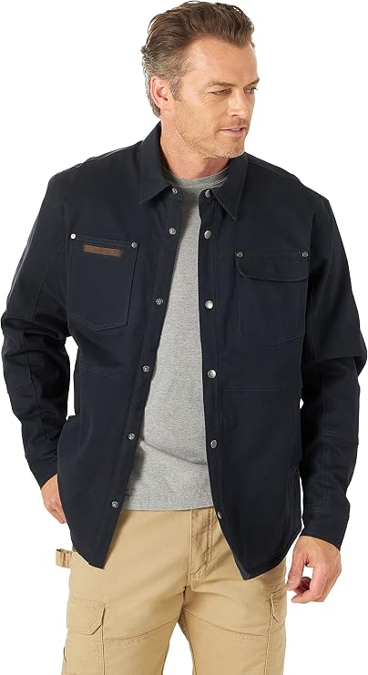 Wrangler Men's Tough Layers Twill Shirt Work Jacket