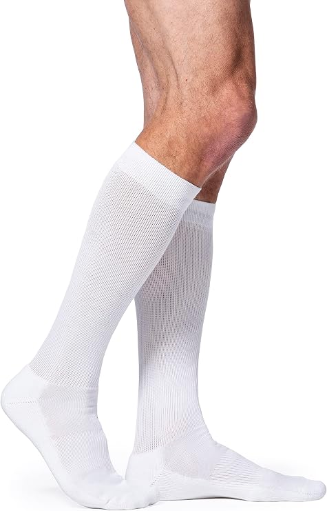 DYNAVEN by Sigvaris Unisex Compression Calf-High Cushioned Socks for Men, Women 20-30mmHg Weight - Closed Toe Design for Everyday Support