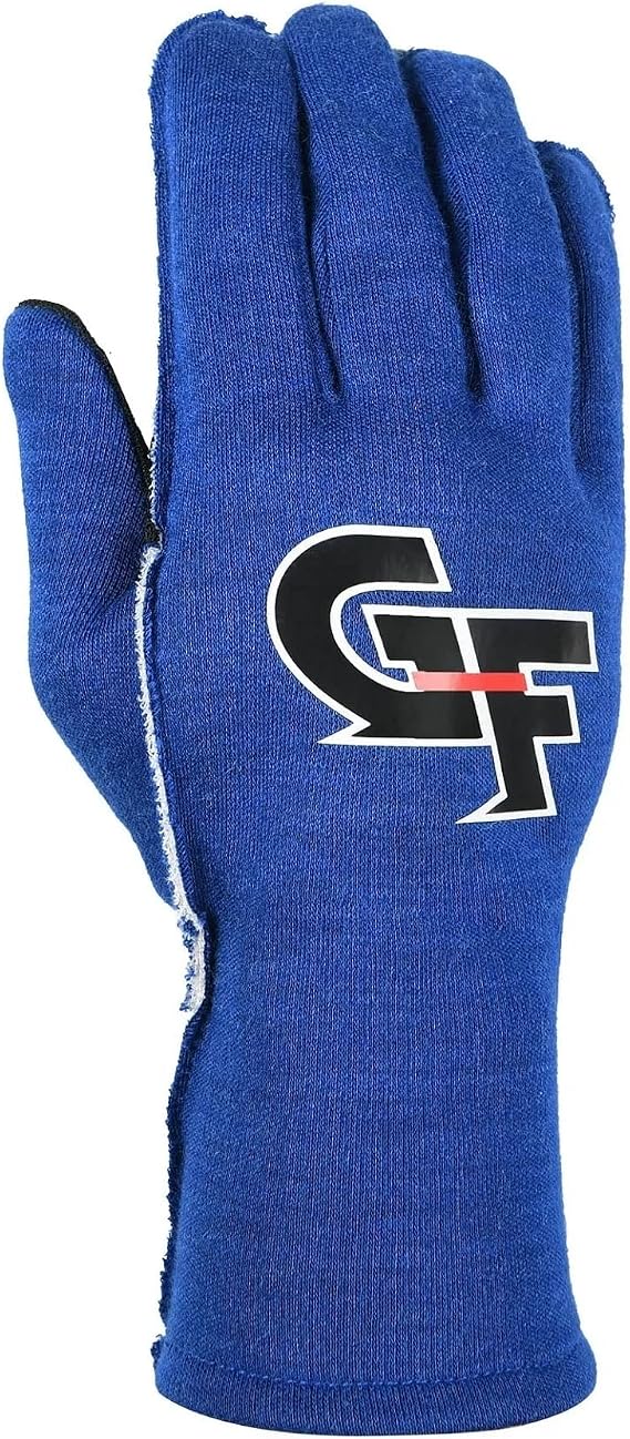 G-FORCE Racing Gear Driving Gloves, G-Limit RS, Double Layer, SFI 3.3/5, Nomex, Blue, Youth Small, Pair