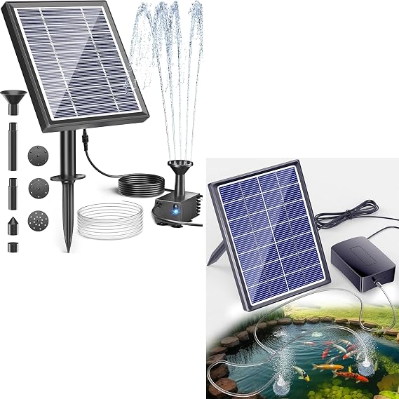 Biling Solar Water Pump & 2200 mAh Solar Air Pump