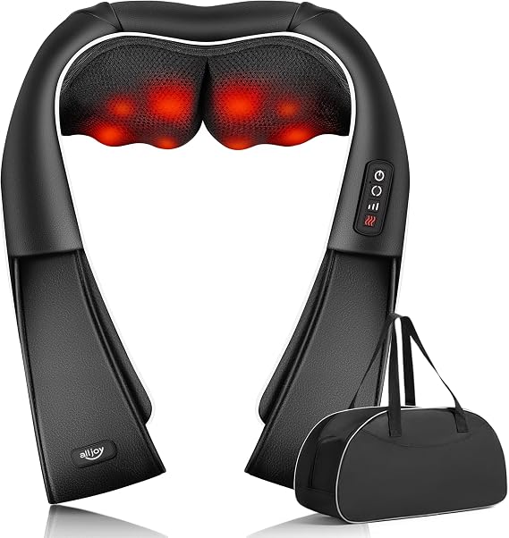 ALLJOY Neck Massager with Heat, Deep Tissue Shiatsu for Shoulders and Back