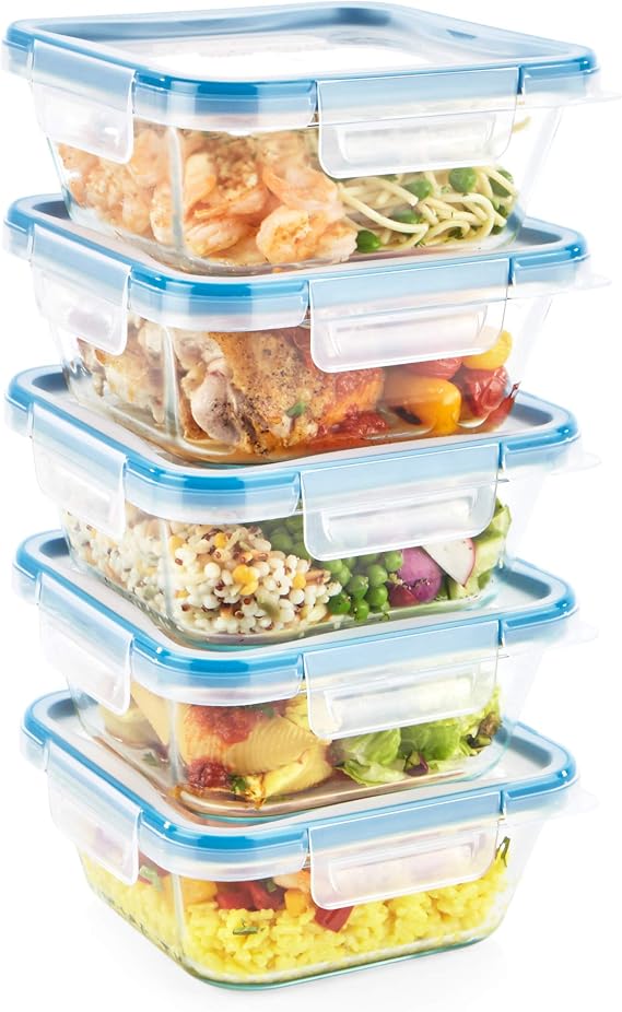 Snapware Glass Total Solutions (5-Pack, 4 Cup) Food Storage Containers Set