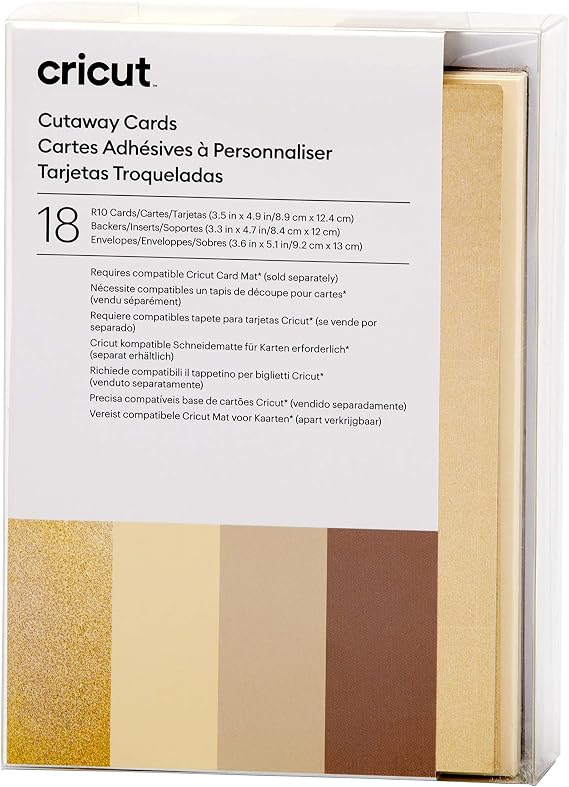 Cricut Cutaway Cards, Neutrals Sampler - R10 (18 ct)