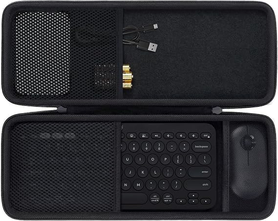 co2CREA Hard Case for Logitech Pebble 2 Combo K380 K380s Keys 2+M350, Black