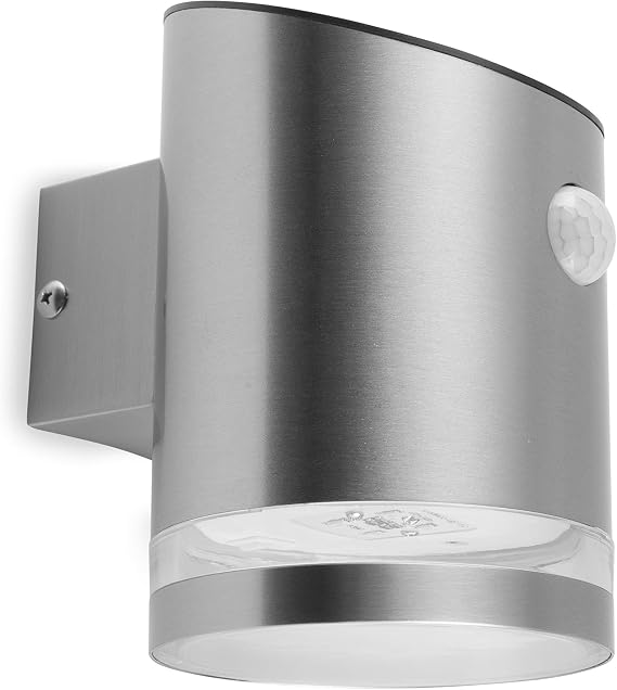 Smartwares Outdoor Solar Wall Light with Motion Sensor – Warm White Light – 75 lm LED – Waterproof – Wireless – Solar Lighting for Entrance, Terrace, Facade or Pathway – 10.045.82 [Energy Class A++]