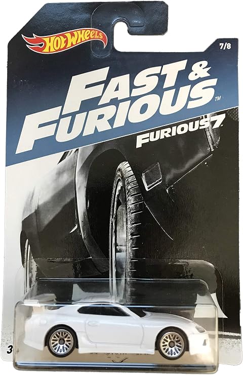 Hot Wheels Mattel Fast & Furious 7 White '94 Toyota Supra 7/8