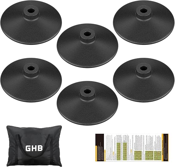 GHB Rubber Base 6 Pack Compatible for Agility Poles
