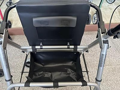 Under Seat Tote Rollator Black Bag for Rollator Walker - Medical Storage Bag Replacement - Mobility Walker Accessories for Seniors