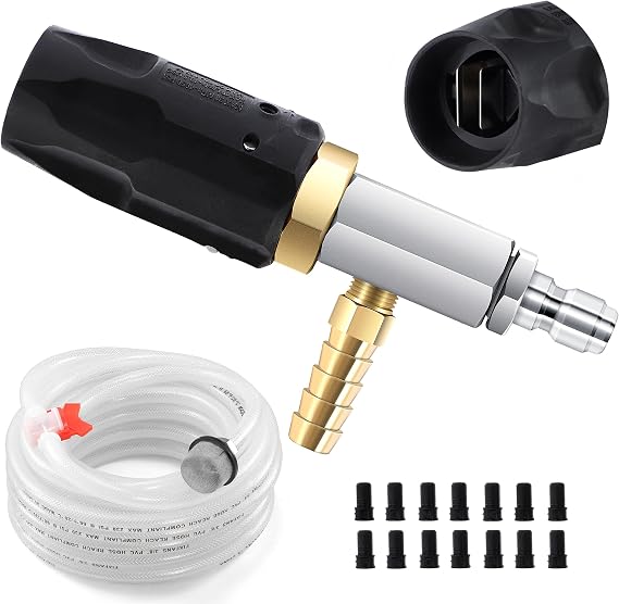 FIXFANS Pressure Washer Long Range Nozzle 2-2.5 GPM with 45 FT Braid Hose