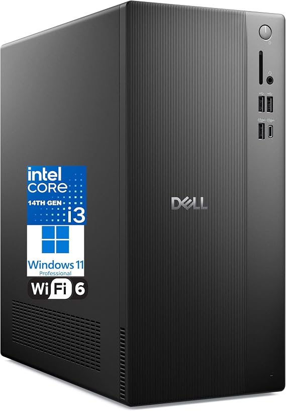 Dell Vostro Tower, 12th Gen Intel 4-Core i3-12100, 32GB DDR5 RAM, 1TB PCIe SSD, WiFi 6, Bluetooth, Windows 11 Pro