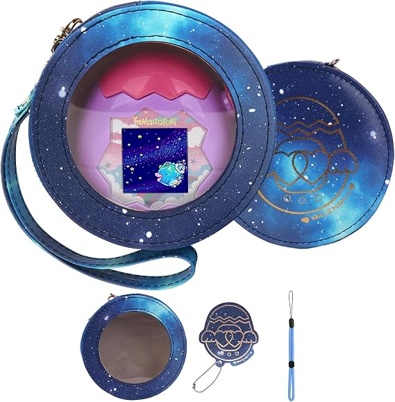 YouKnow Travel Case for Tamagotchi Paradise Electronic Virtual Pet Game Machine with Detachable Wrist Strap (Only Case) (Star Blue)