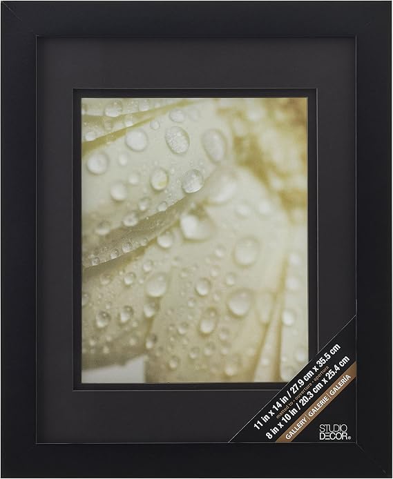 Studio Decor Black Gallery Wall Frame with Black Double Mat