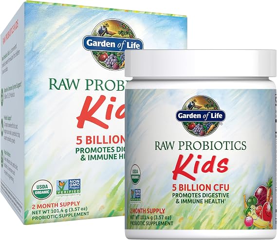 Garden of Life Raw Probiotics Kids Powder, Banana Flavor, 60 Servings