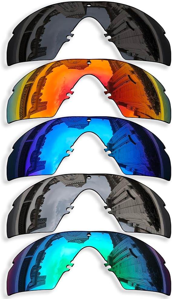 5 Pieces Polarized Replacement Lenses for Oakley Si Ballistic M Frame 2.0 Sunglasses, Anti-Scratch and Impact Resistant