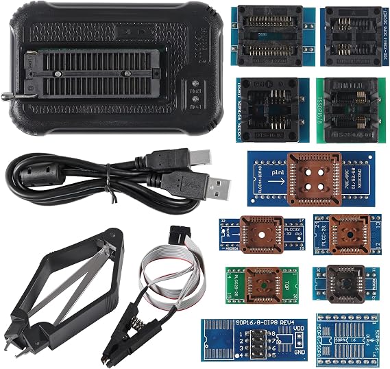 ACEIRMC T48 (TL866-3G) Programmer Support 34000+ ICS for SPI/Nor/NAND Flash/EMMC BGA/TSOP/SOP/PLCC (T48 Programmer Host+13 Adapter)