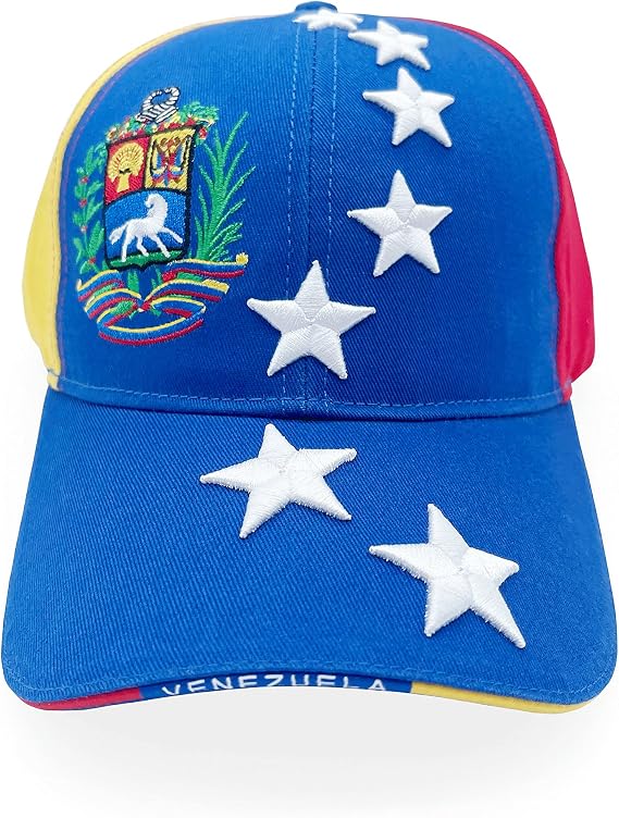 Venezuelan Classic Baseball Cap Unisex, Adjustable Peaked Sandwich, (Gorras Clasicas de Venezuela) (Tricolor)(1 UND)