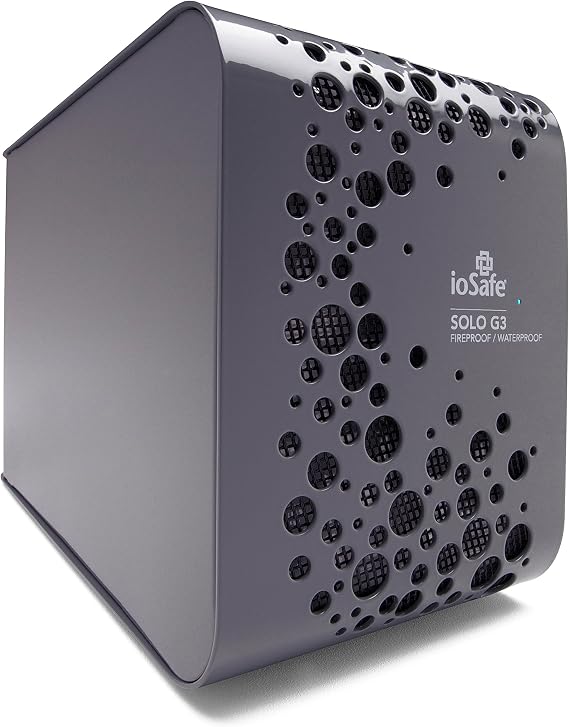 ioSafe Solo G3 3TB Fireproof & Waterproof External Hard Drive, Pewter Gray (SK3TB)