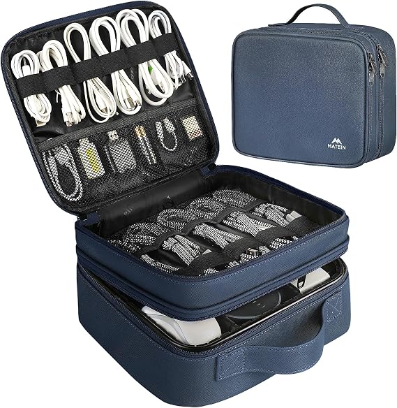 MATEIN Cord Organizer Case with Adjustable Divider, DJ Cable File Bag