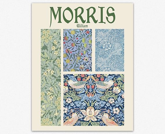 Wallbuddy William Morris Poster of Design Patterns (8.3 x 11.7 (A4))