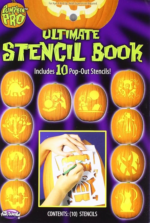 Pumpkin Pro 94601 Ultimate Stencil Book Pumpkin Accessory, Multi-Colored