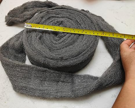 Grade #0000 Steel Wool 22FT Roll for Cleaning, Remove Rust, Buffing Wood and Metal Finishes, Fill Fabric DIY Kit (1 Roll)