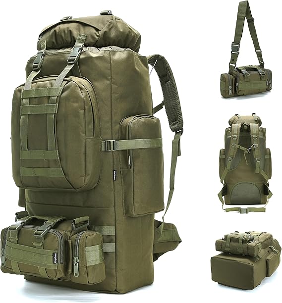 King'sGuard 100L キャンプ ハイキング バックパック MOLLE リュックサック ミリタリー キャンプ バックパッキング デイパック