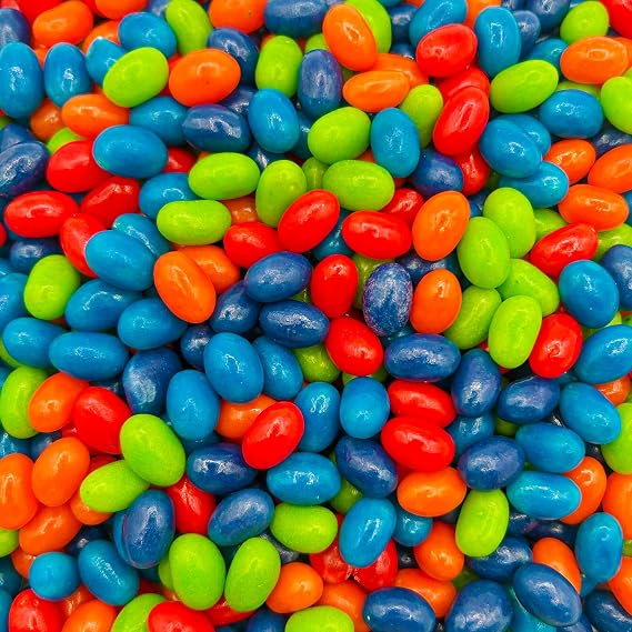 Sour Jelly Beans Candy, Assorted Fruit Flavors, 2 Lb Bag
