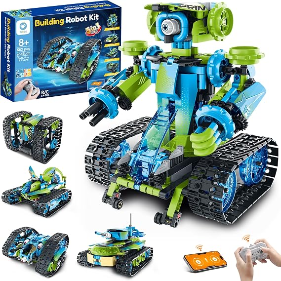 Sillbird Robot Car Building Kit with Remote Control STEM Gift for Boys 8-14