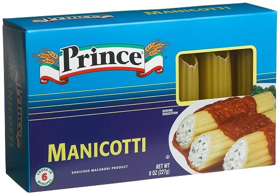 Prince Manicotti Pasta, 8 OZ