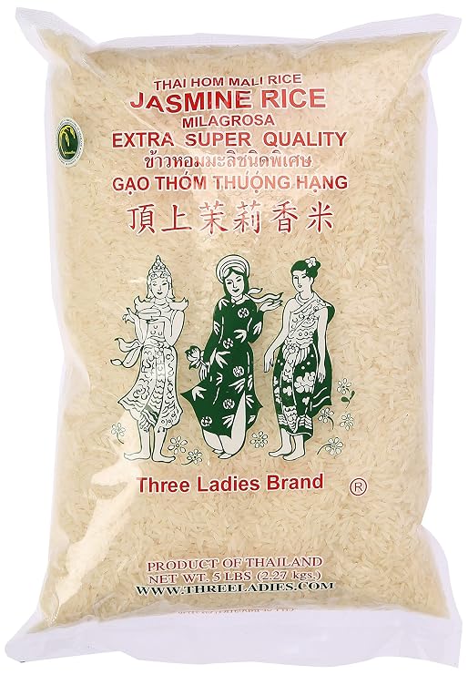 2 set Three Ladies Jasmine Rice Long Grain 5 lbs (011109)