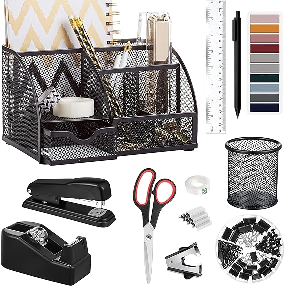 Scindaly Office Desk Accessories 12-Piece & Desk Organizers and Accessories
