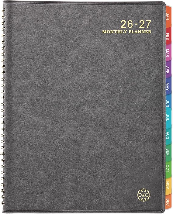 18-Month Planner 2026-2027, 9" x 11", July 2026 to December 2027 | Coated Tabs, for Home Office Desk, Thick Paper, Large Writing Blocks, Flexible Cover, Easy Monthly Planning