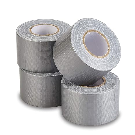 Lichamp 4 Rolls Mini Duct Tapes, Gray Duct Tape, 2 Inches x 27 Yards
