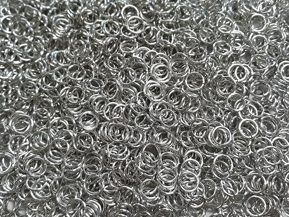 1 Pound Bright Aluminum Chainmail Jump Rings 18G 9/32" ID (5600+ Rings)
