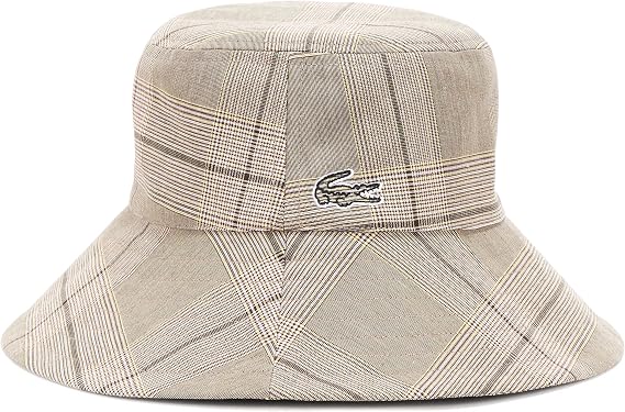 Lacoste Unisex Adult Plaid Cotton Poplin Bucket Hat