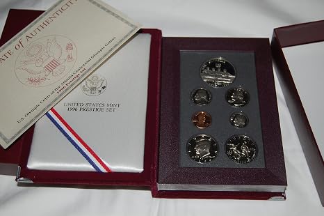 1996 US Mint Prestige Proof Key Date Unc Coin Set W/COA
