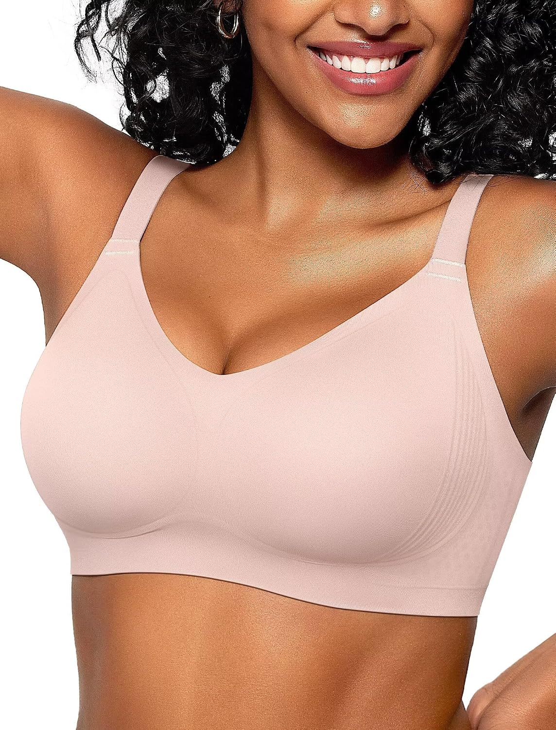 Vertvie Bras for Women No Underwire Wireless Push Up Seamless Full Coverage Comfort Sports Everyday Bra Regular & Plus Size