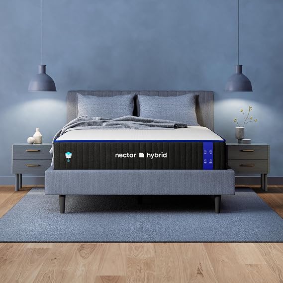 Nectar Hybrid Twin Mattress 12 Inch, Medium Firm Gel Memory Foam