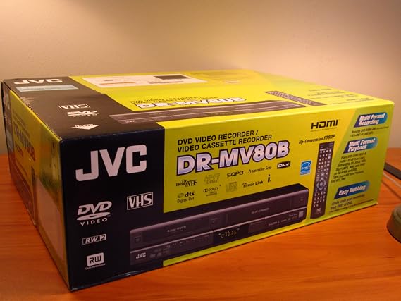 JVC DR-MV80B DVD Video Recorder/VHS Video Cassette Recorder Combination Unit