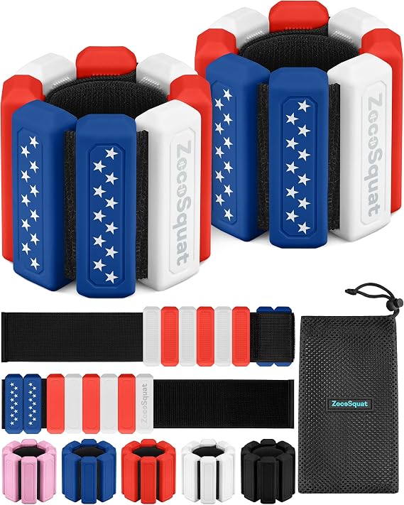 Ankle Weights for Women and Wrist Weights for Women at Home - Arm and Leg Weights, Non-Slip Desig, Set of 2 (1 lb each)