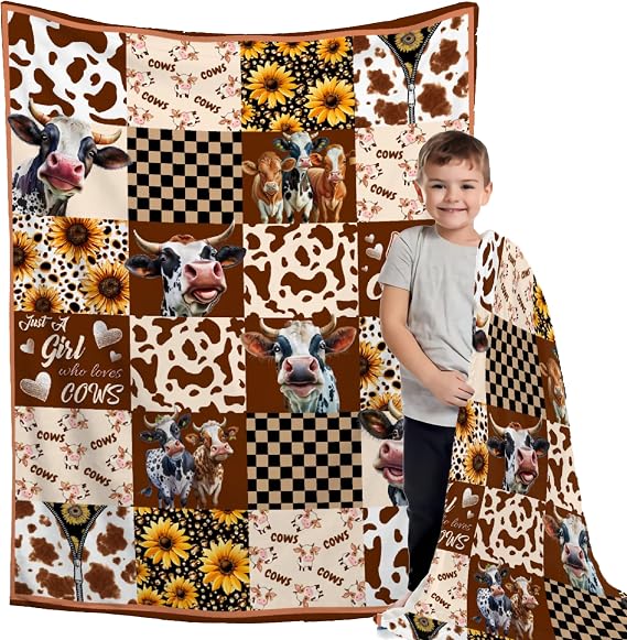 Highland Cow Blanket Cow Lover Gift 30''x40''